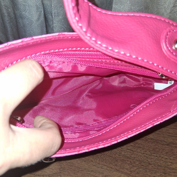 Pink Shoulder Bag with Studded Detailing - Picture 9 of 13